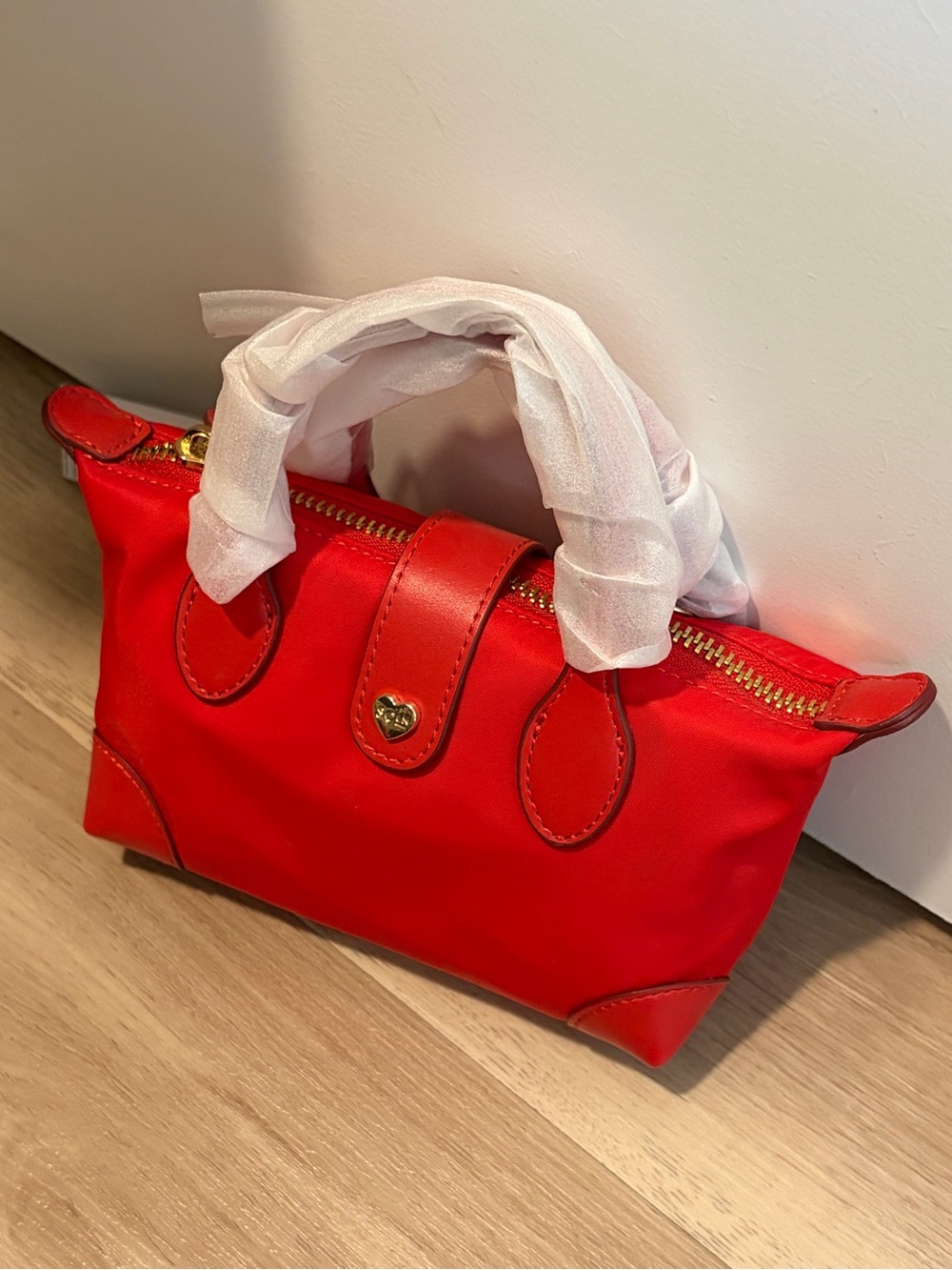 Stoney Clover Lane Tomato Red Pouchette Crossbody Bag - Picture 4 of 10
